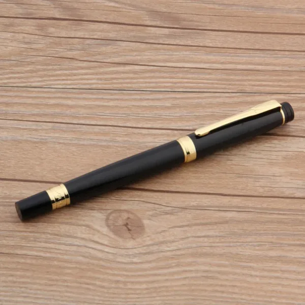 Golden Black Metal Fountain Pen 0.5mm Nib - Image 4