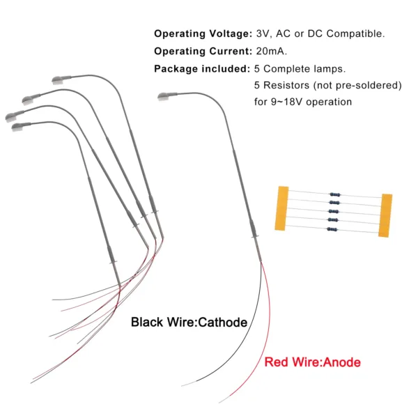 5pcs LED Street Lamps for HO TT N Z Scale - Image 4