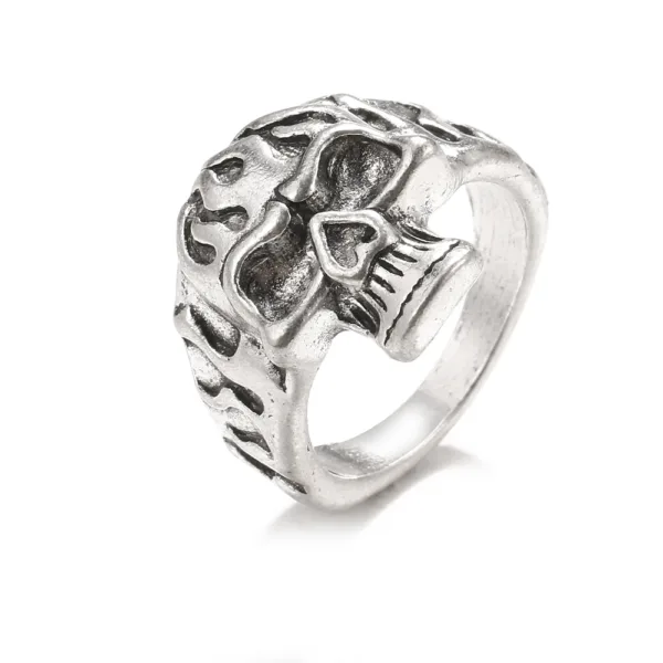 Vintage Gothic Angel Skull Ring for Women - Image 35