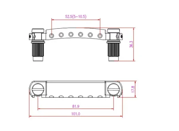 Tune-O-Matic Electric Guitar Bridge for LP SG - Image 5