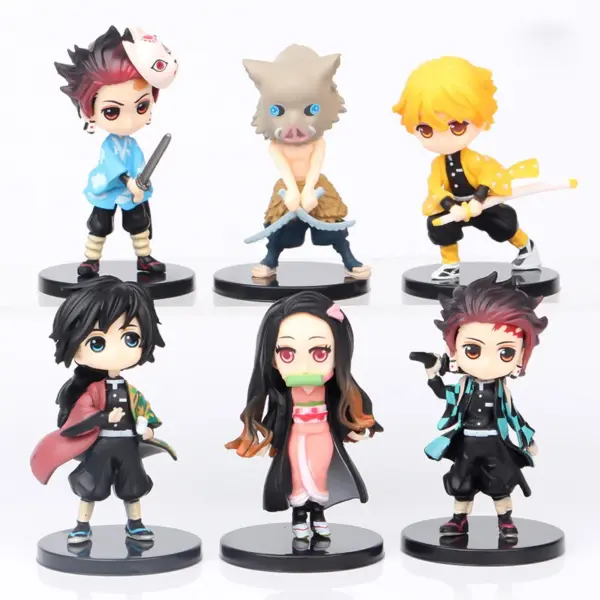 6pcs Demon Slayer Figures Set 7cm PVC Toys