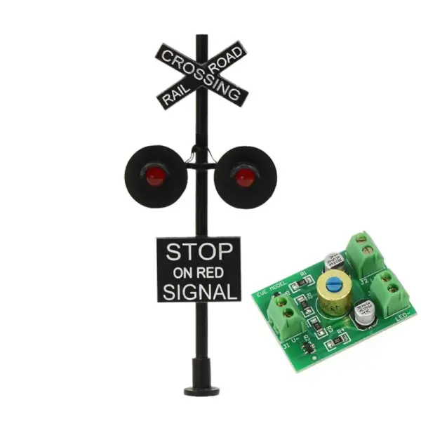 HO Scale 1:87 Railroad Crossing Signal Set