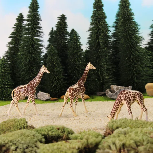 16pcs HO Scale Giraffe Model Set - Image 6