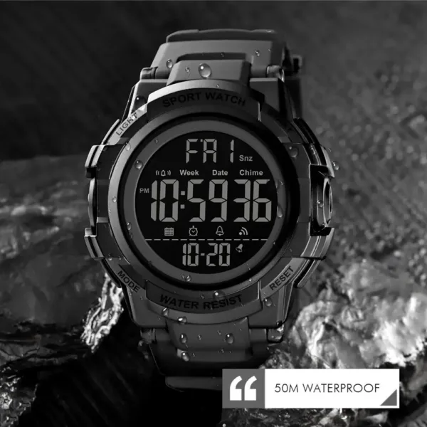 Digital Waterproof Sport Watch with Chrono Functions - Image 4