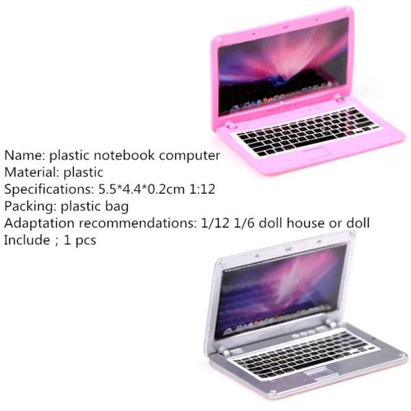 Mini Laptop and Phone Dollhouse Accessories - Image 2