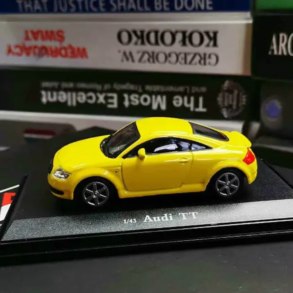 Yellow Audi TT Diecast Model 1:43 Scale - Image 2