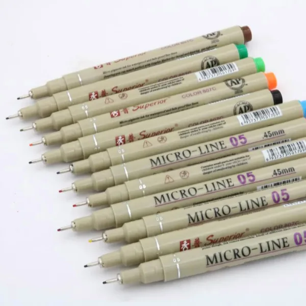 12 Color Micron Pen Art Markers Set - Image 6