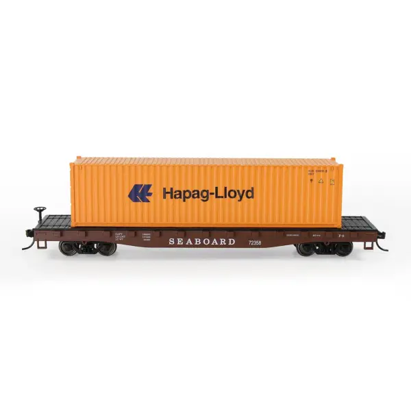 HO Scale 1:87 Flat Car with Shipping Containers - Image 24