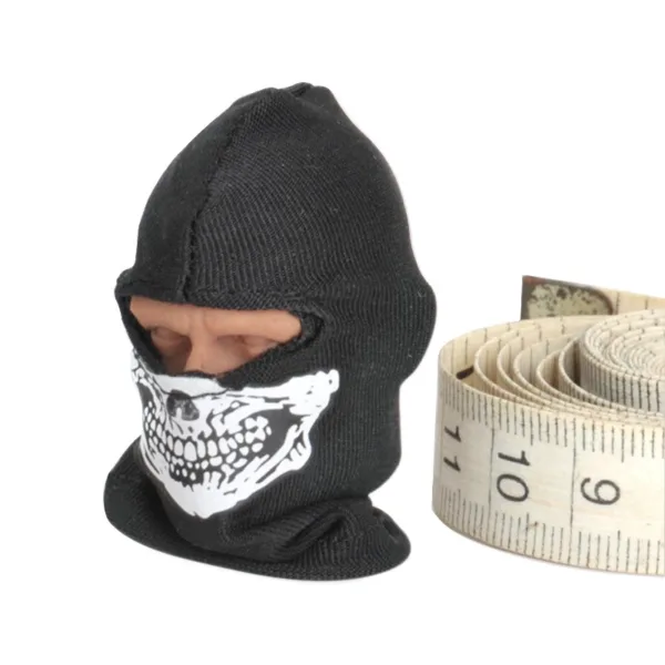 1/6 Scale Black Skull Mask for Action Figures - Image 2