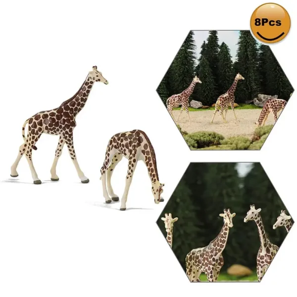 16pcs HO Scale Giraffe Model Set