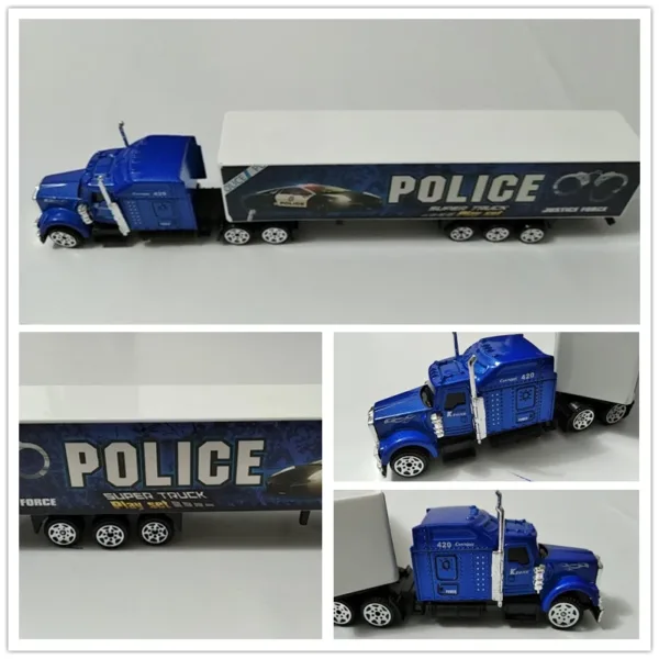 Diecast Container Truck Model Toy for Kids - Image 4