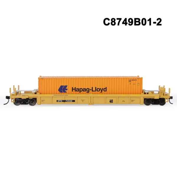 HO Scale 1:87 Well Car with Container Set - Image 9