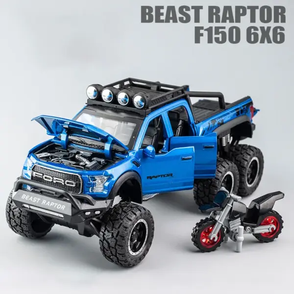 1:28 Ford Raptor F150 Diecast Model Car - Image 8