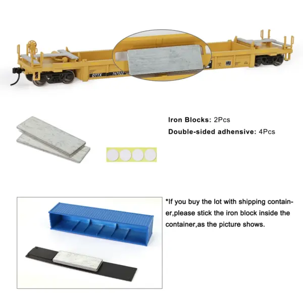 HO Scale 1:87 Well Car with Container Set - Image 5