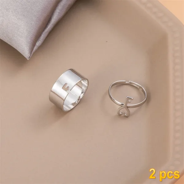 Trendy Butterfly Couple Rings Set for Lovers - Image 16