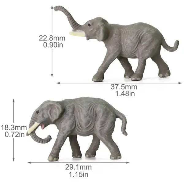 10pcs N Scale Elephants Model Railway Figurines - Image 3