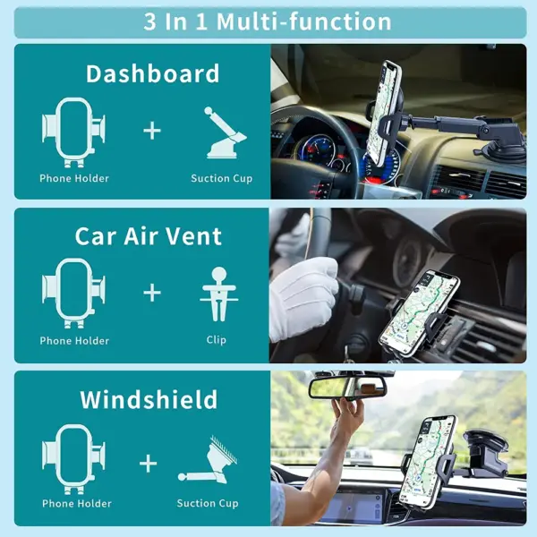 Universal Car Phone Mount with Long Arm - Image 2