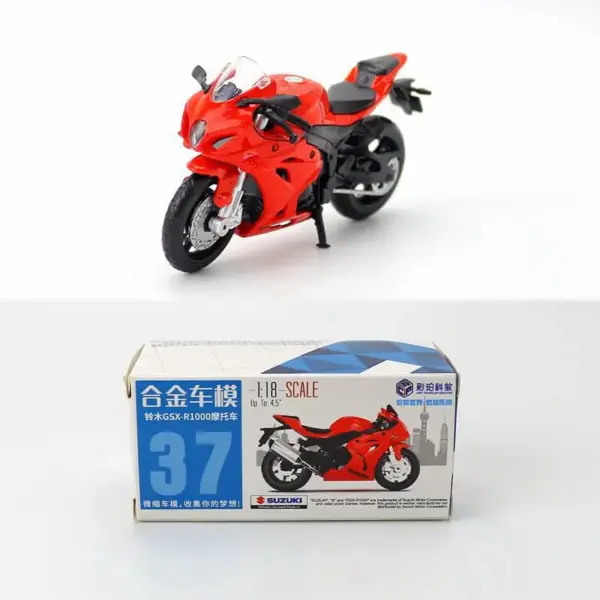 1:18 Diecast Suzuki GSX-R1000 Motorcycle Model - Image 7