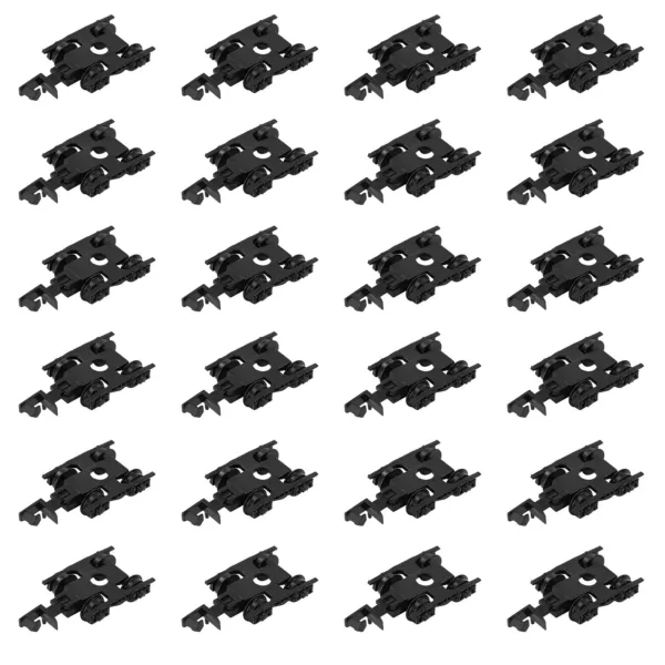 24pcs N Scale Train Bogies with EU Couplers - Image 3