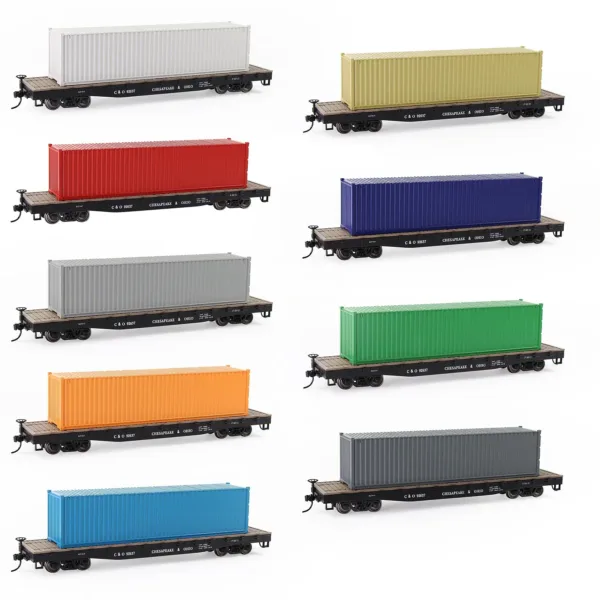 9pcs HO Scale 1:87 Blank Shipping Containers - Image 2