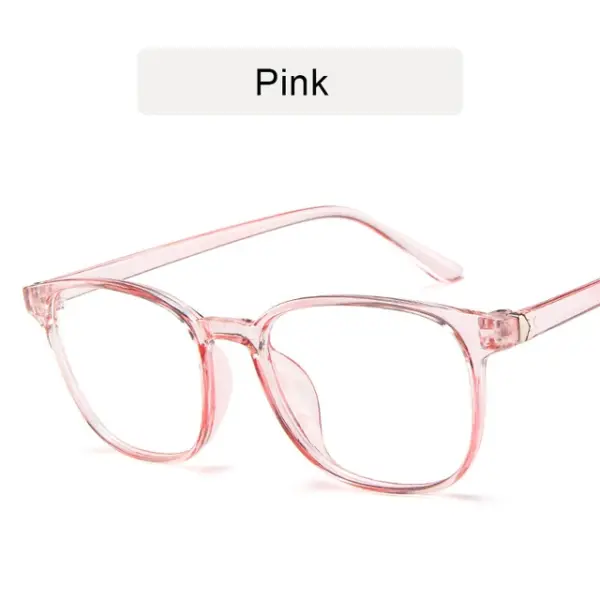 Retro Unisex Pink Anti-Blue Light Glasses - Image 12