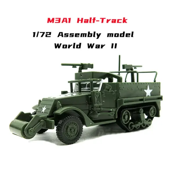 1/72 Scale M3A1 Half-track Model Kit Toy