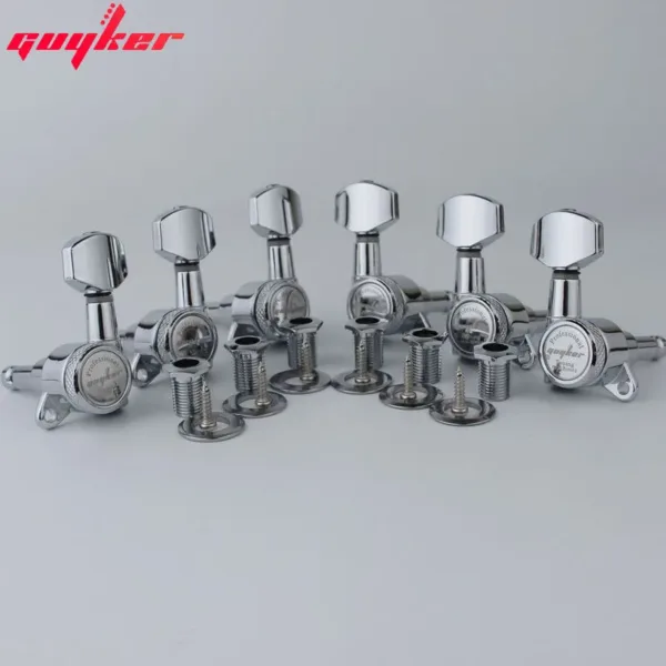 Chrome Locking Guitar Tuners Set 1:18 Gear Ratio