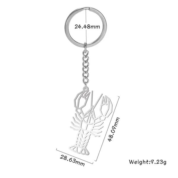 Animal Charm Stainless Steel Keychain - Image 36