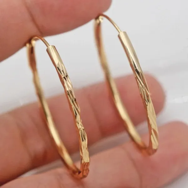 Classic Gold Hoop Earrings for Women - Image 2