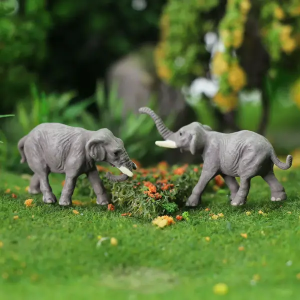 10pcs N Scale Elephants Model Railway Figurines - Image 5