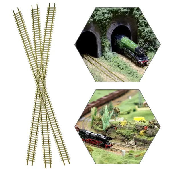 5pcs HO Scale Flexible Railway Tracks Set - Image 2