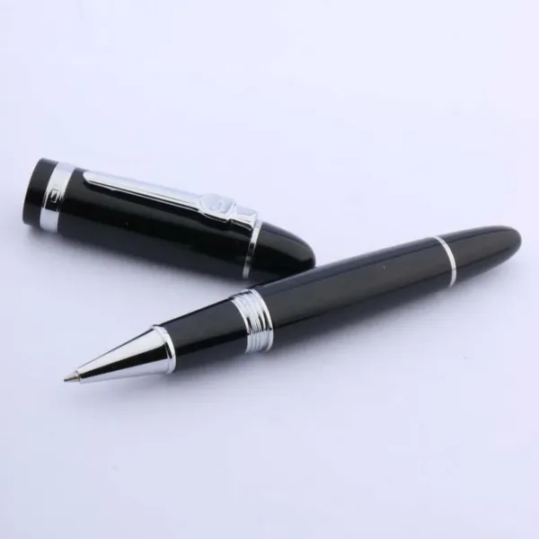 Elegant Yellow and Silver 0.5mm Rollerball Pen - Image 7