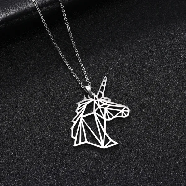 Unicorn Fox Crane Pendant Necklace for Women - Image 7