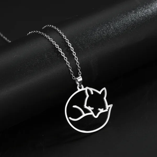 Unicorn Fox Crane Pendant Necklace for Women - Image 15