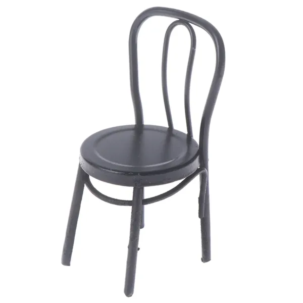 1/12 Scale Metal Chair for Dollhouse - Image 9