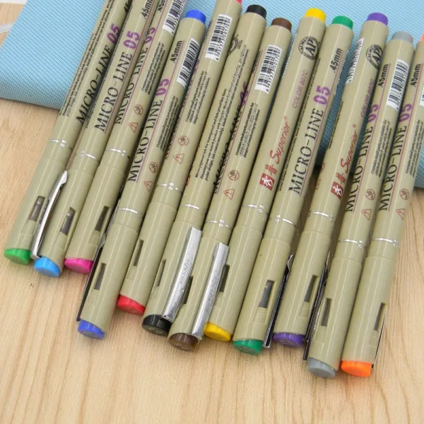 12 Color Micron Pen Art Markers Set - Image 3