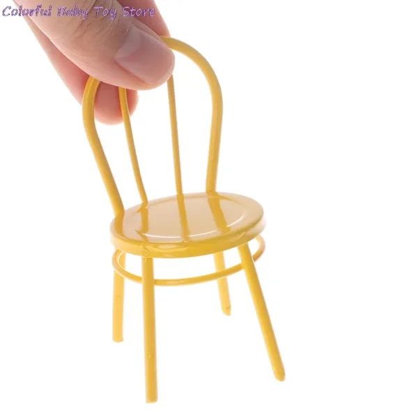 1/12 Scale Metal Chair for Dollhouse - Image 6