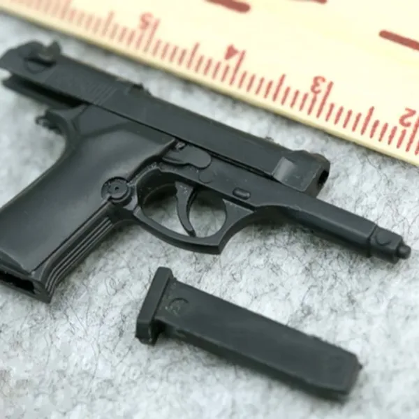 1/6 Scale M9 Black Pistol Model for Figures - Image 2