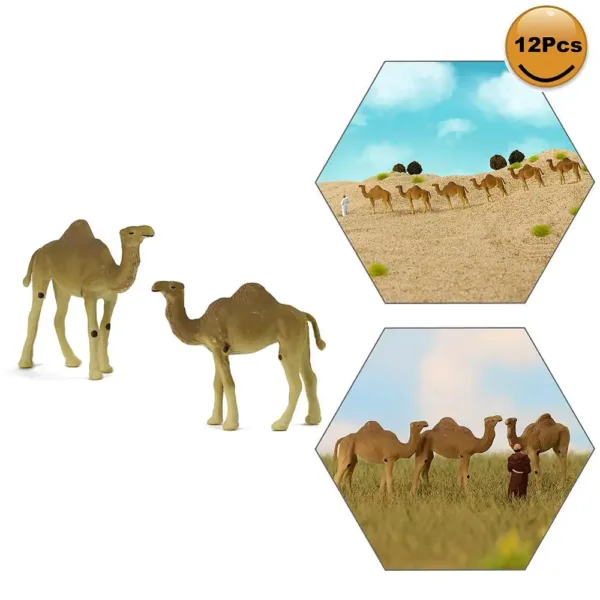 24pcs HO Scale Painted Camel Models