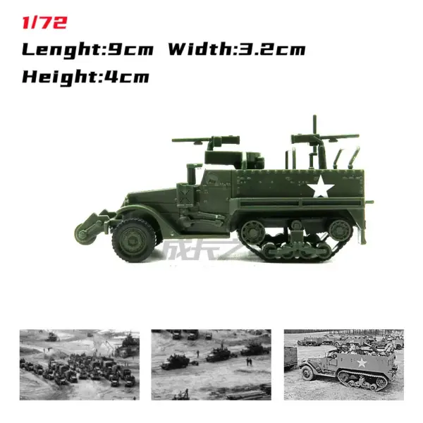 1/72 Scale M3A1 Half-track Model Kit Toy - Image 2