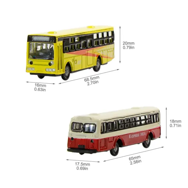 Set of 4 N Scale Model Buses 1:160 - Image 6