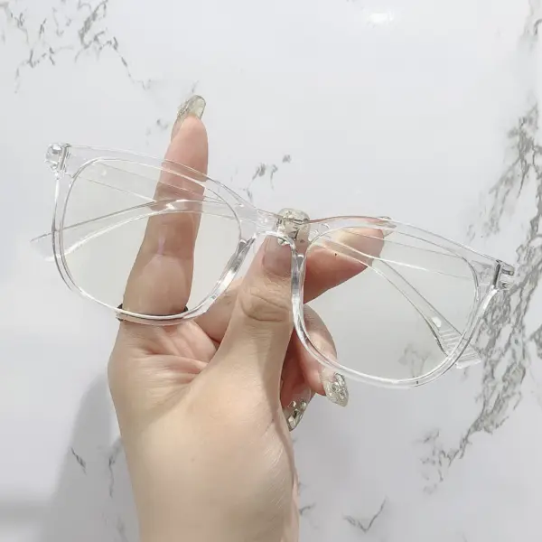 Unisex Transparent Square Computer Glasses