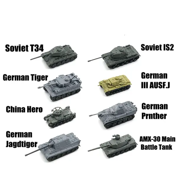 1/144 Scale Assembly Tank Model Set of 8 - Image 6