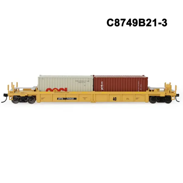 HO Scale 1:87 Well Car with Container Set - Image 11