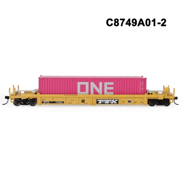 HO Scale 1:87 Well Car with Container Set - Image 8