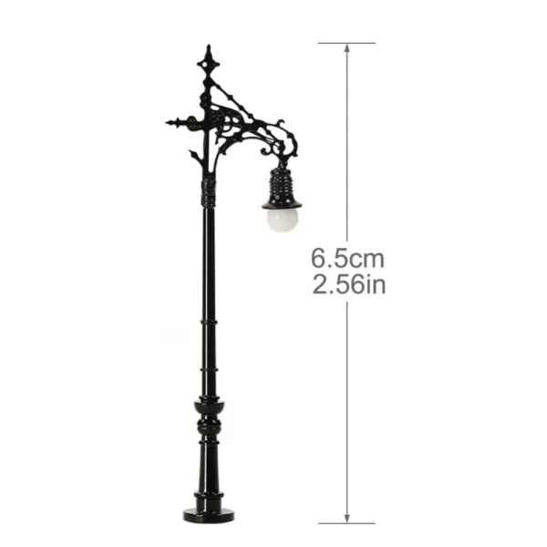 Set of 5 N Scale Warm White Lamp Posts - Image 3