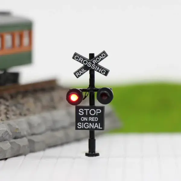 N Scale Railroad Crossing Signal with LEDs