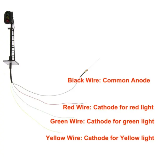 3PCS N Scale LED Traffic Lights Set - Image 5