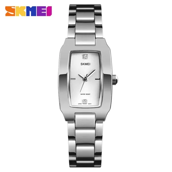 Silver Rhinestone Waterproof Quartz Watch - Image 9