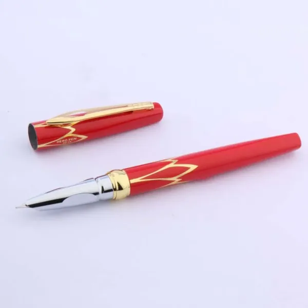 Classic Golden and Black Trim Fountain Pen - Image 6